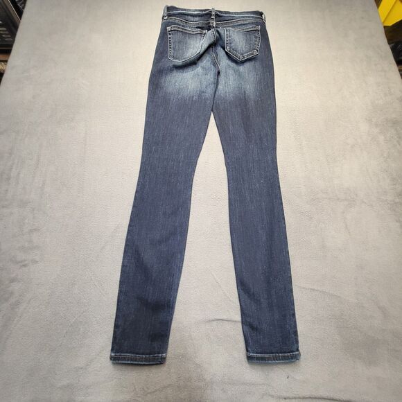 Gap 1969 Jeans Womens Size 25 Blue True Skinny Distressed Stretch Denim - Picture 11 of 12